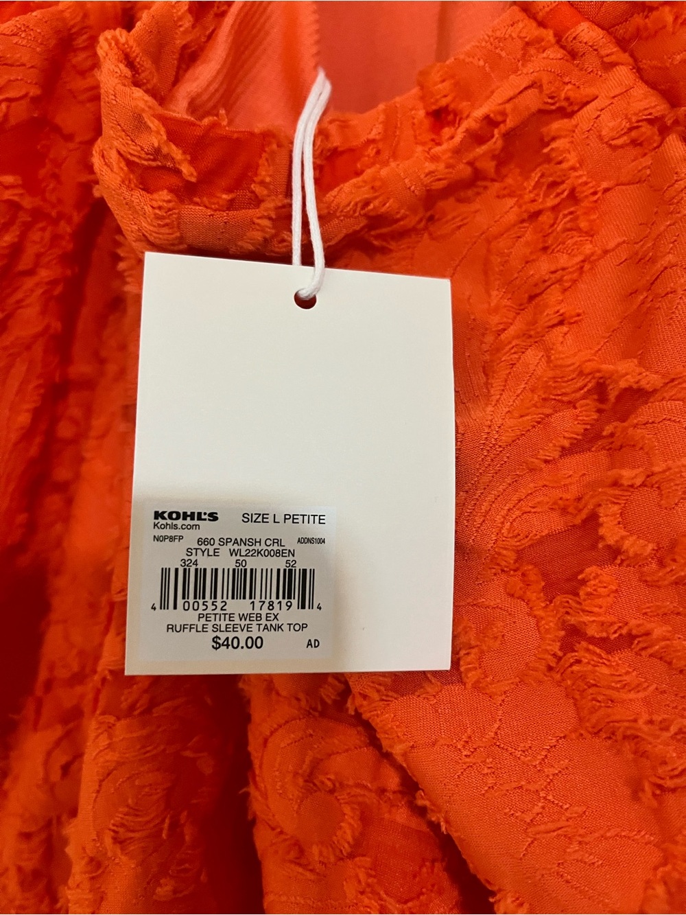 NWT Lauren Conrad Orange floral print blouse - Picture 5 of 6